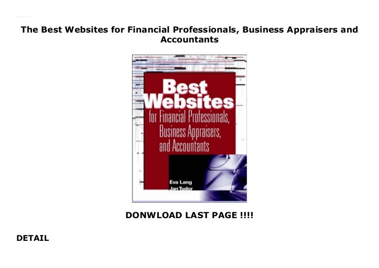 Best Websites for Financial Professionals, Business Appraisers, and Accountants